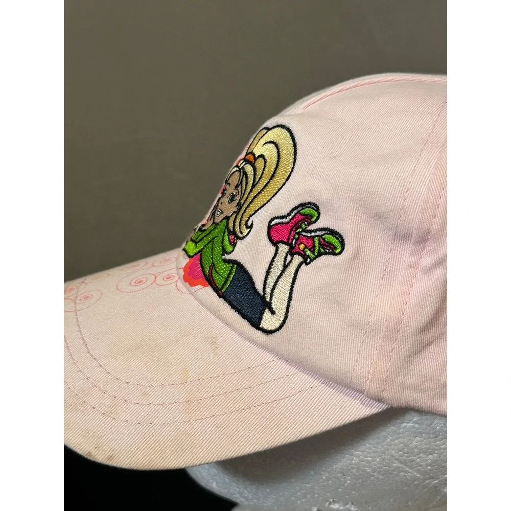 Vintage Polly Pocket Pink Baseball Cap‎ Hat Y2K Embroidered Glitter Girls Kids